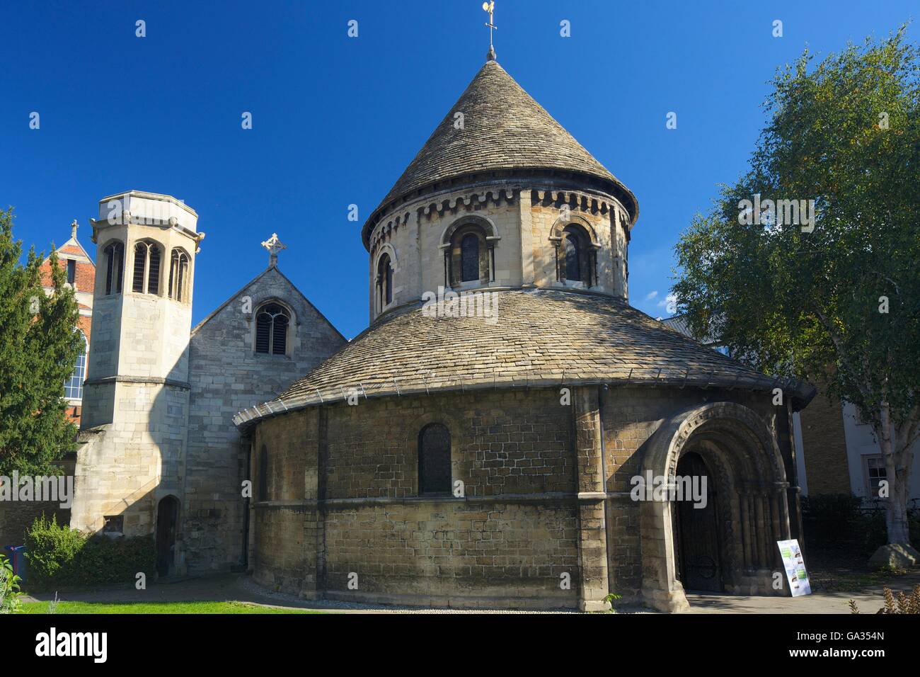 Chiesa del Santo Sepolcro, o Round Church, Cambridge, Cambridgeshire, England, Regno Unito, GB, Europa Foto Stock