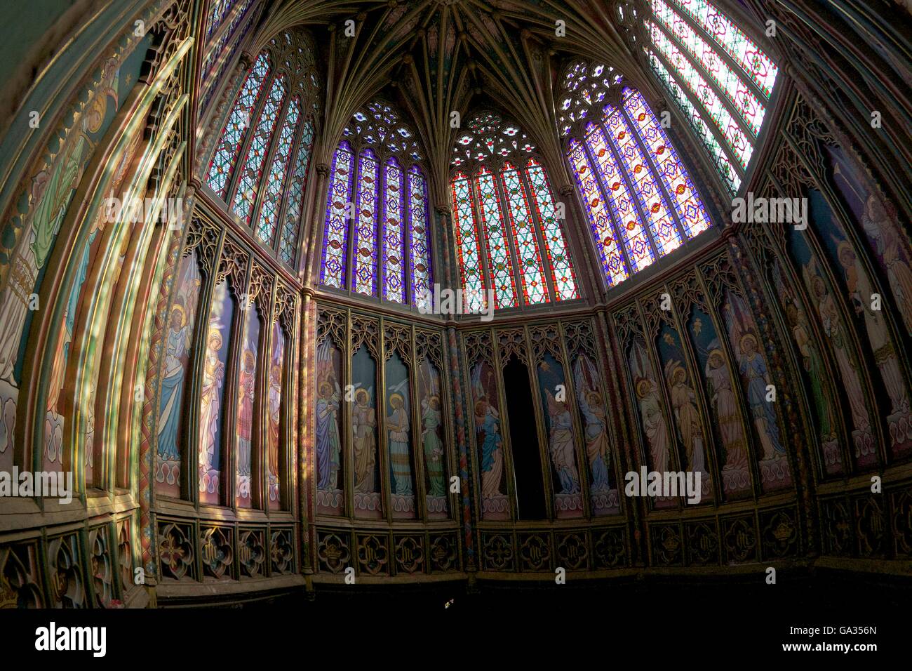Cattedrale di Ely interno, lanterna, Cambridgeshire Inghilterra GB UK Foto Stock