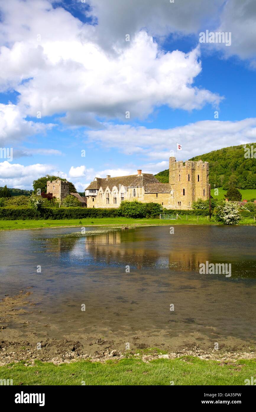 Il castello di Stokesay, craven arms, Shropshire, Inghilterra, Regno Unito, GB, Europa Foto Stock