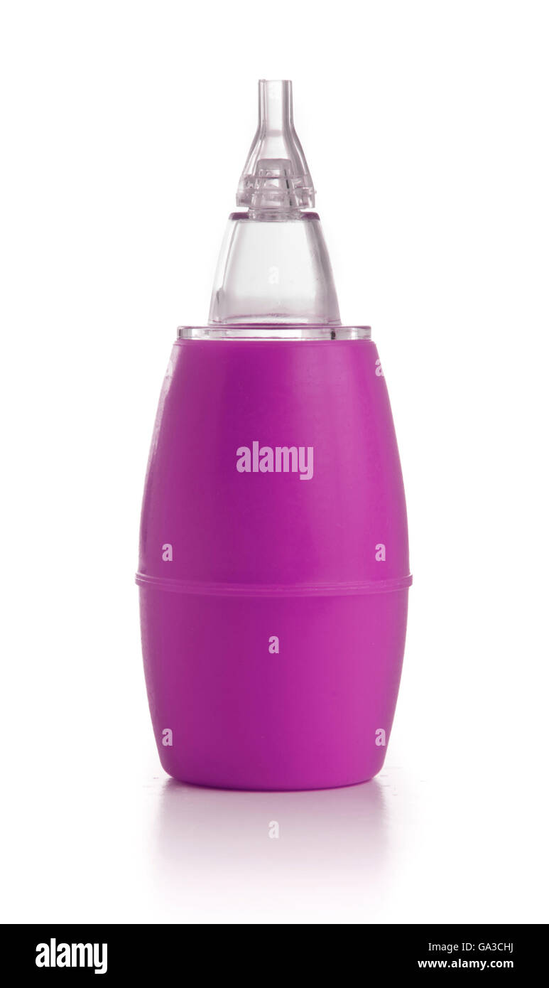 Aspiratore nasale isolati su sfondo bianco Foto Stock