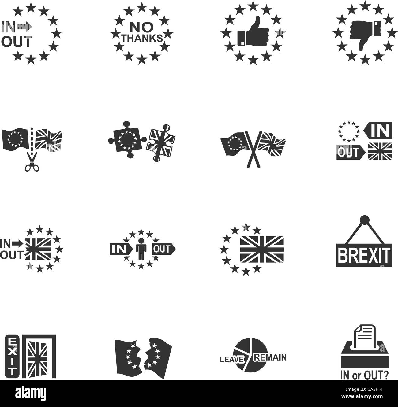 Simbolo del vettore di brexit Illustrazione Vettoriale