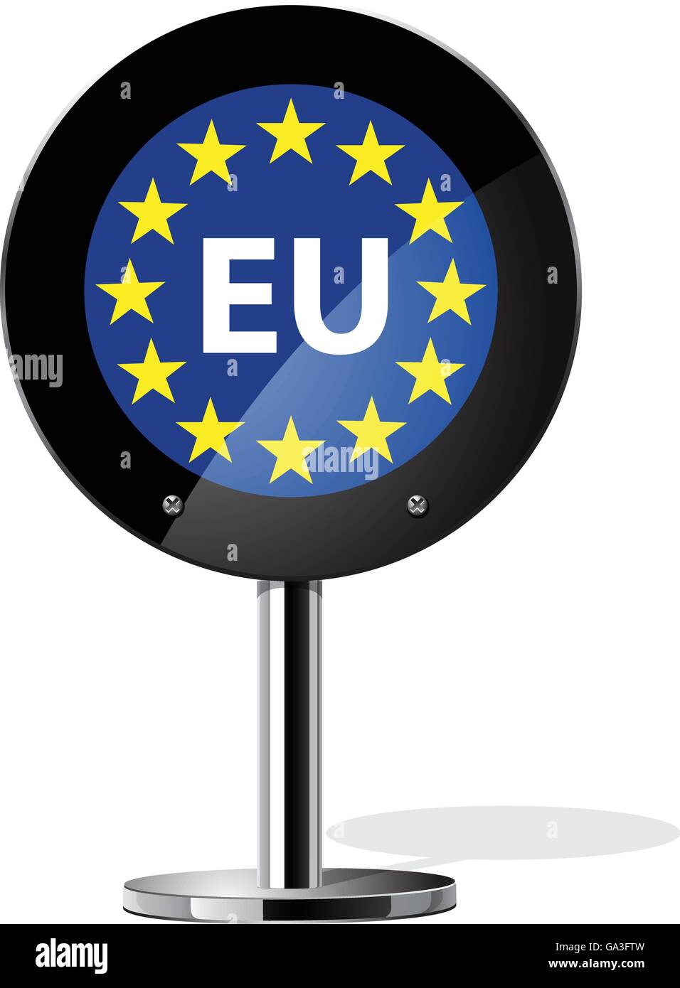 In Europa il concetto di segno segno Illustrazione Vettoriale