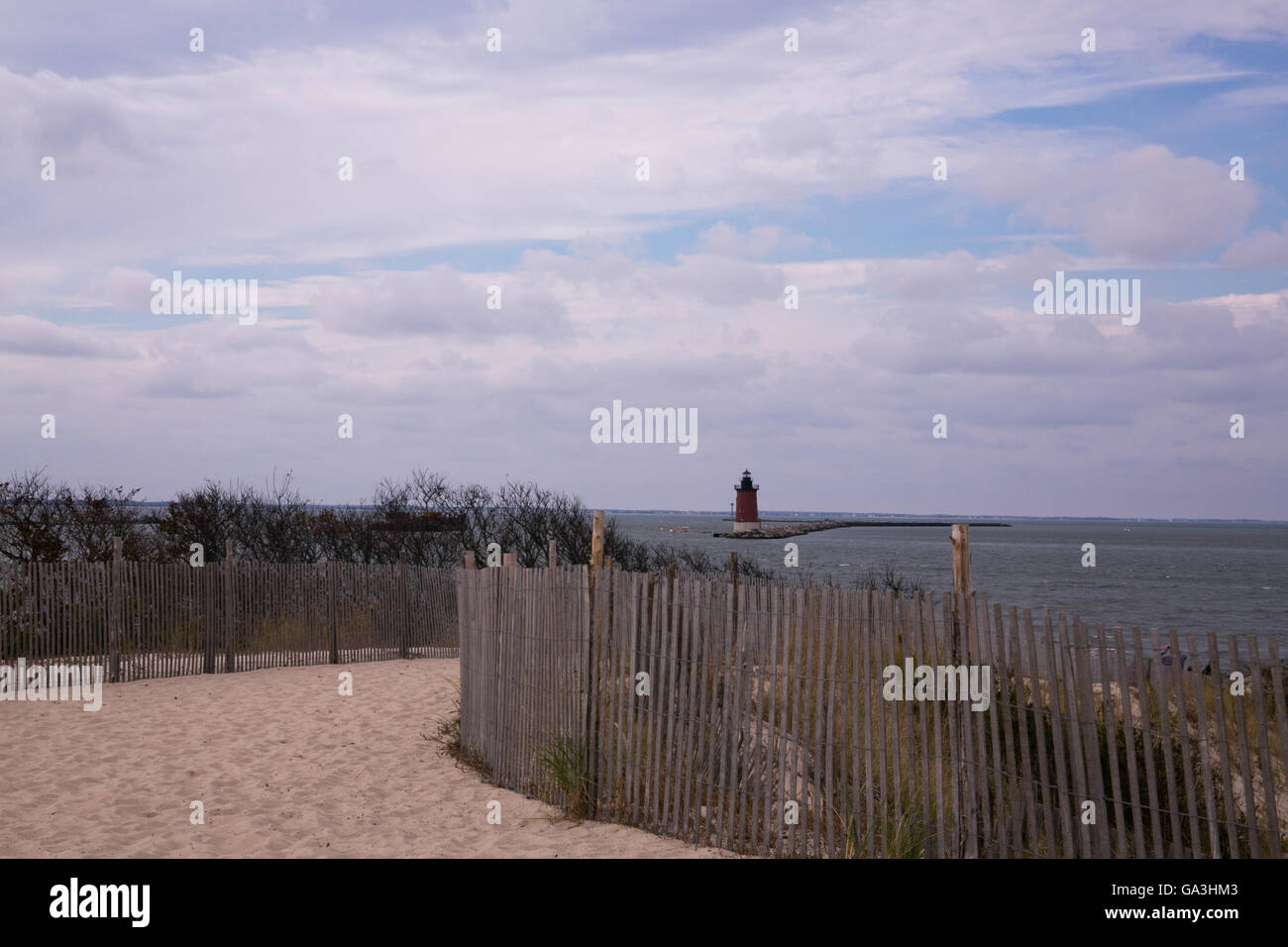 Il Delaware frangionde east end Light house. Foto Stock
