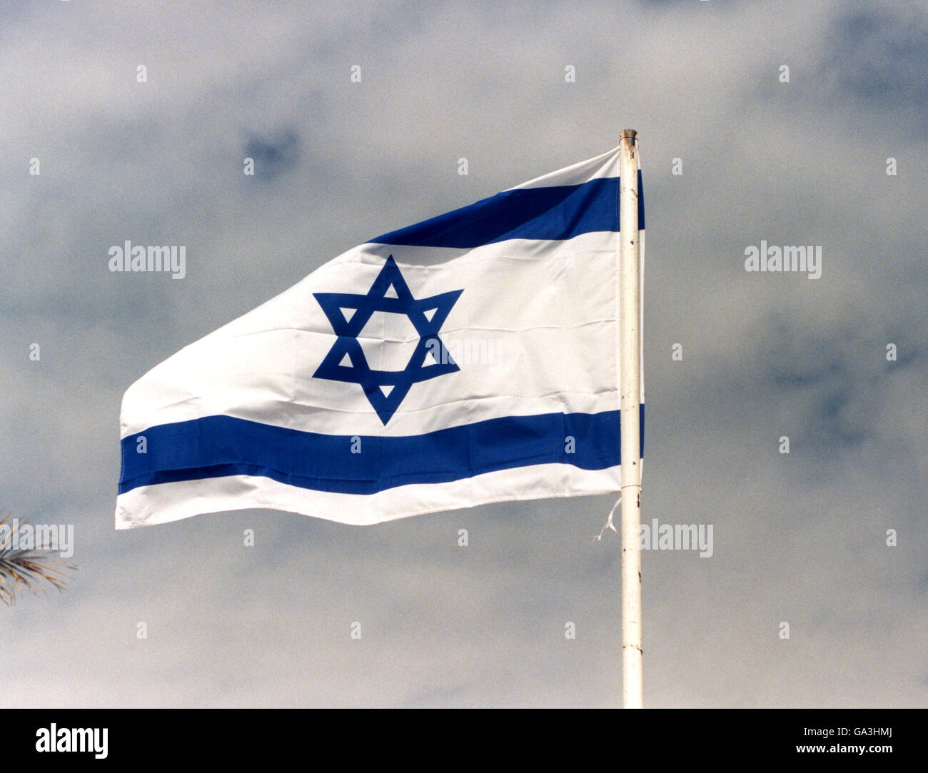 La bandiera israeliana Foto Stock
