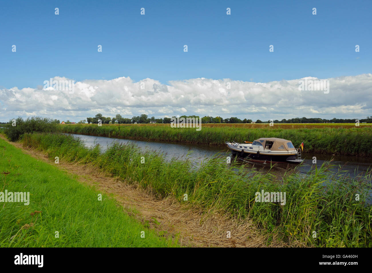 Hadelner Kanal, Otterndorf vicino a Cuxhaven, Germania Foto Stock