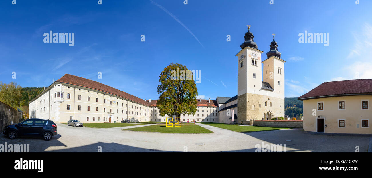 La Cattedrale di Gurk , Propsthof e la Chapter House, Gurk, Austria Kärnten, in Carinzia Foto Stock