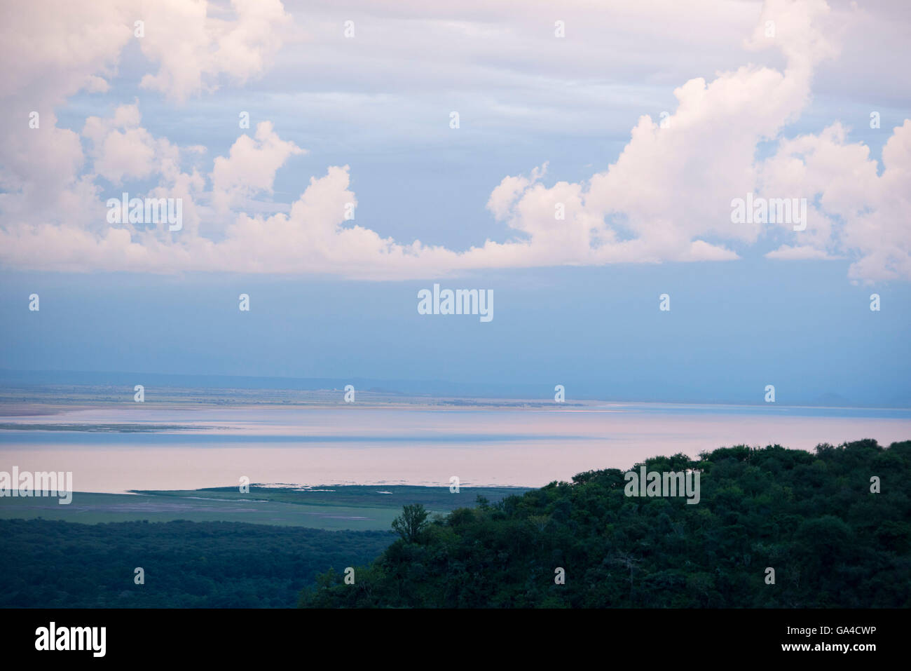 Vista sul Lago Manyara National Park, Tanzania Foto Stock