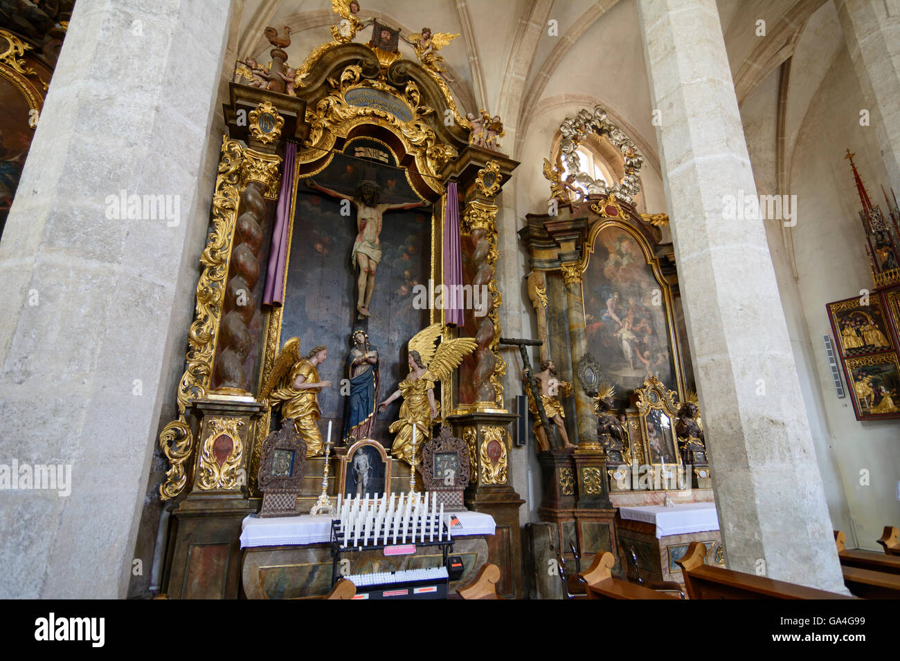 Schönbach Santuario : altari laterali Austria Niederösterreich, Bassa Austria Waldviertel Foto Stock