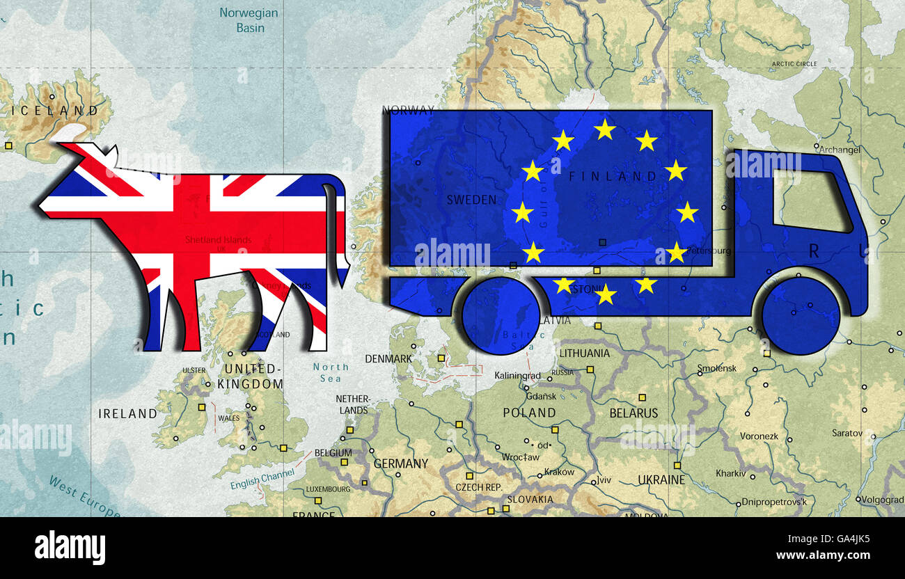 Brexit, proposta di referendum sul Regno Unito adesione all Unione Europea, il futuro in Inghilterra come un paese agricolo, Foto Stock