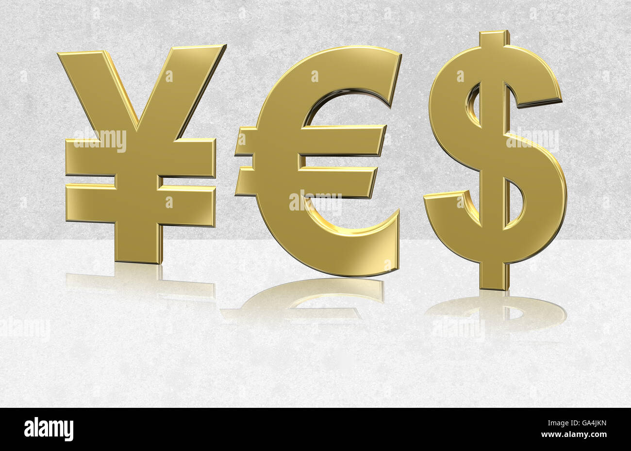 Sì, sì alle principali valute mondiali, il capitalismo Foto Stock