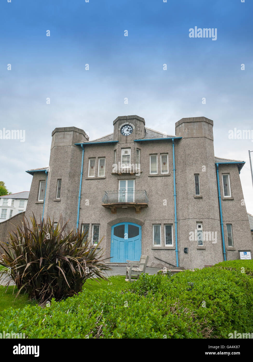 Memorial Hall a Criccieth Gwynedd Wales UK Foto Stock