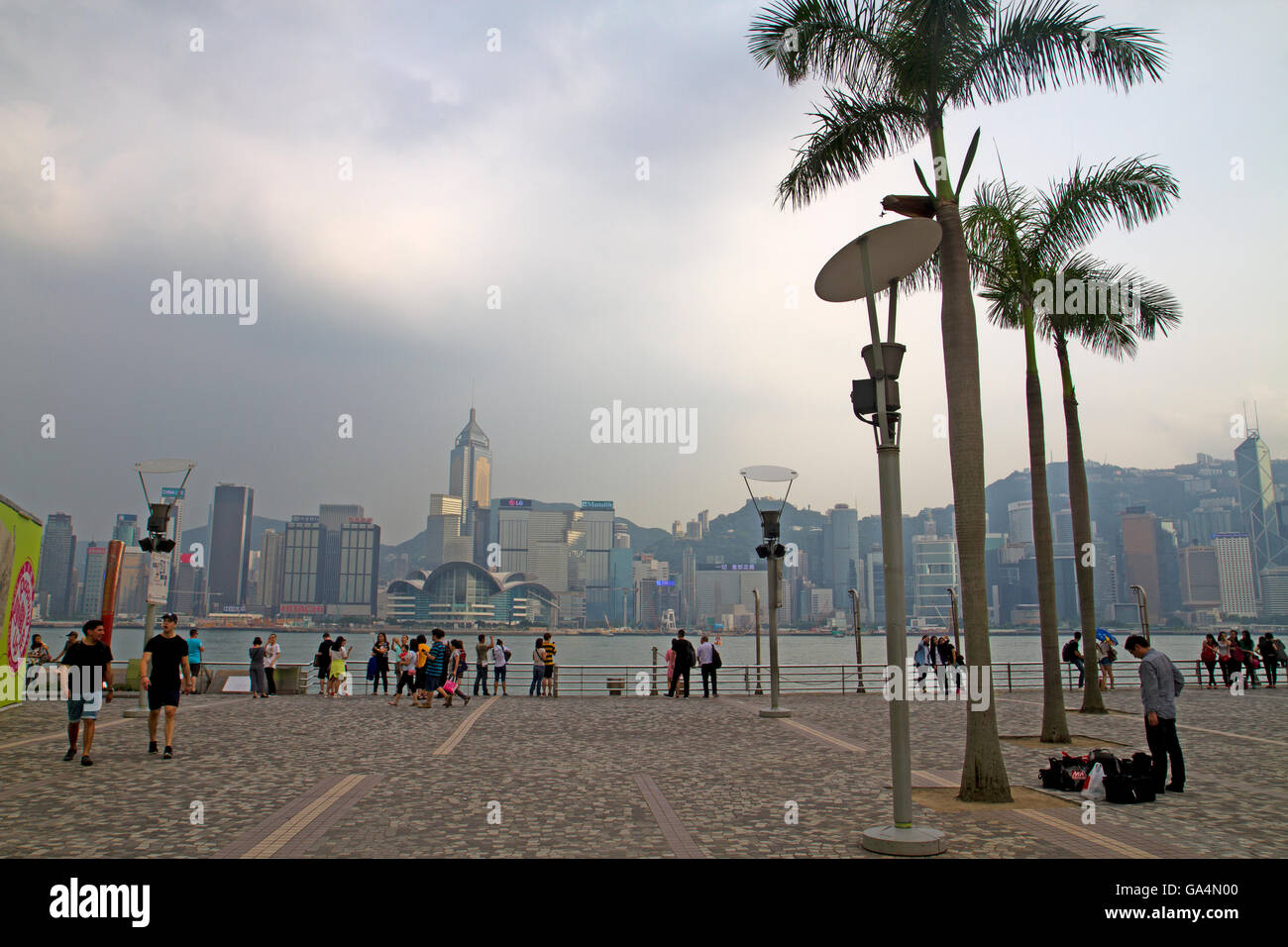 Vista sul Porto Victoria dal Tsim Sha Tsui Foto Stock