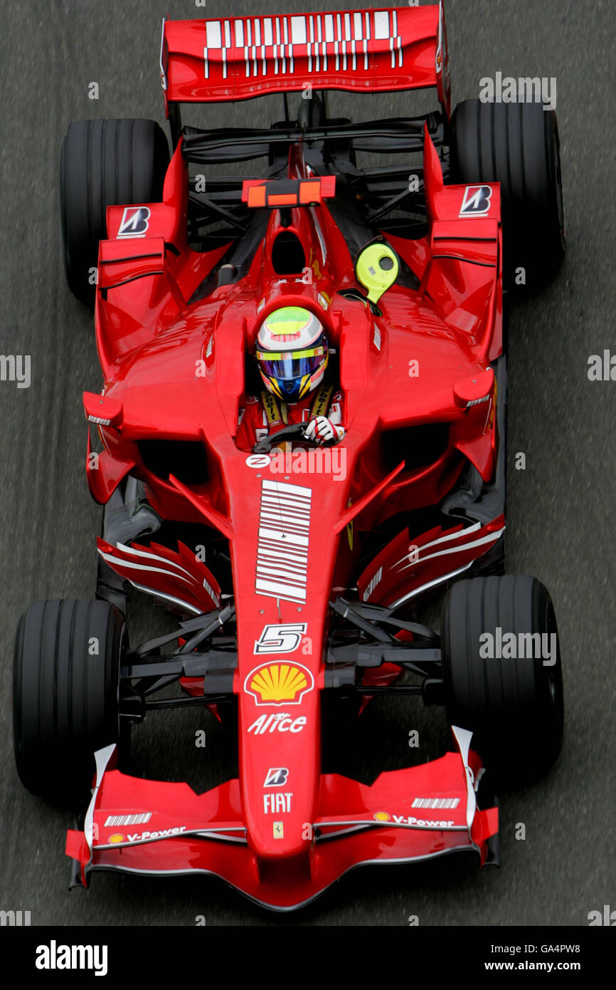 Formula uno Motor Racing - Gran Premio di Francia - Practice - Magny Cours. Felipe massa, Ferrari Foto Stock