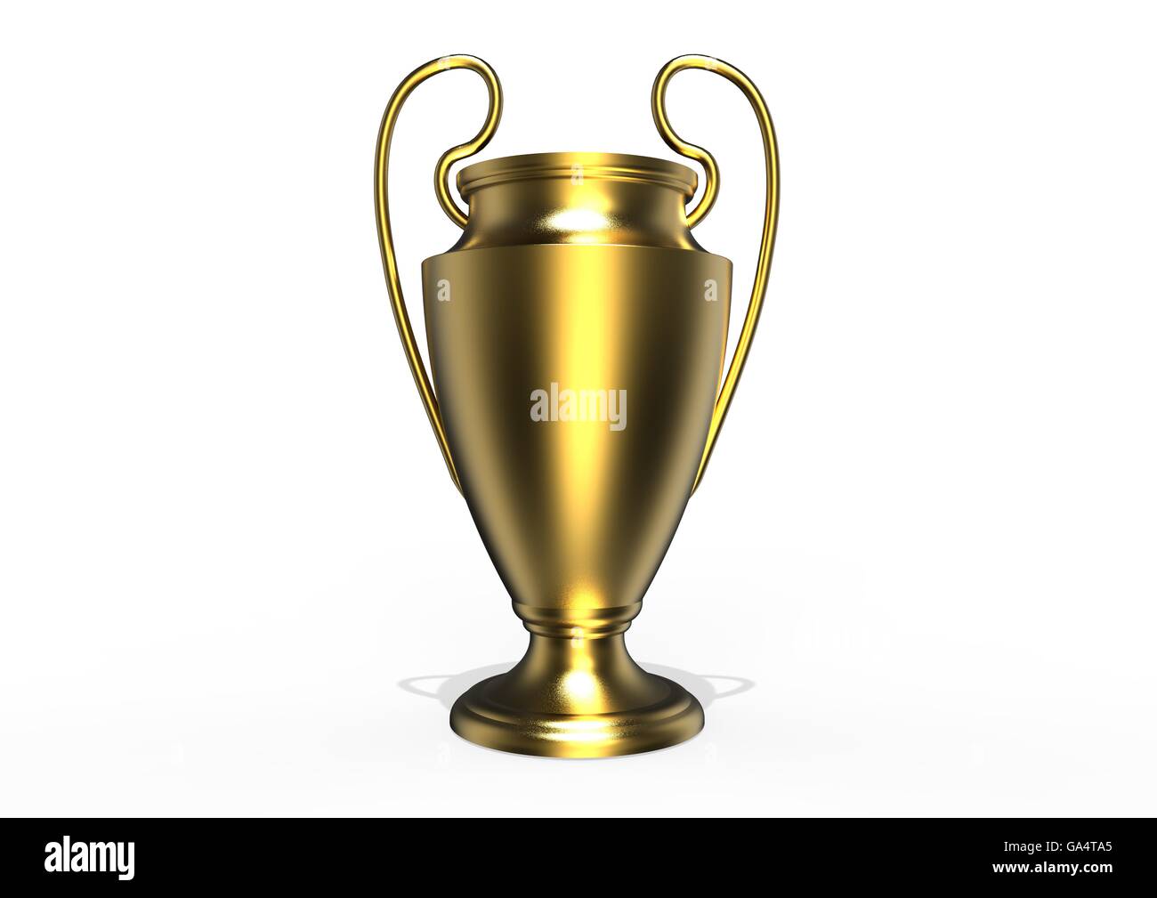 3D render image in rappresentanza di golden Trophy UEFA Foto Stock