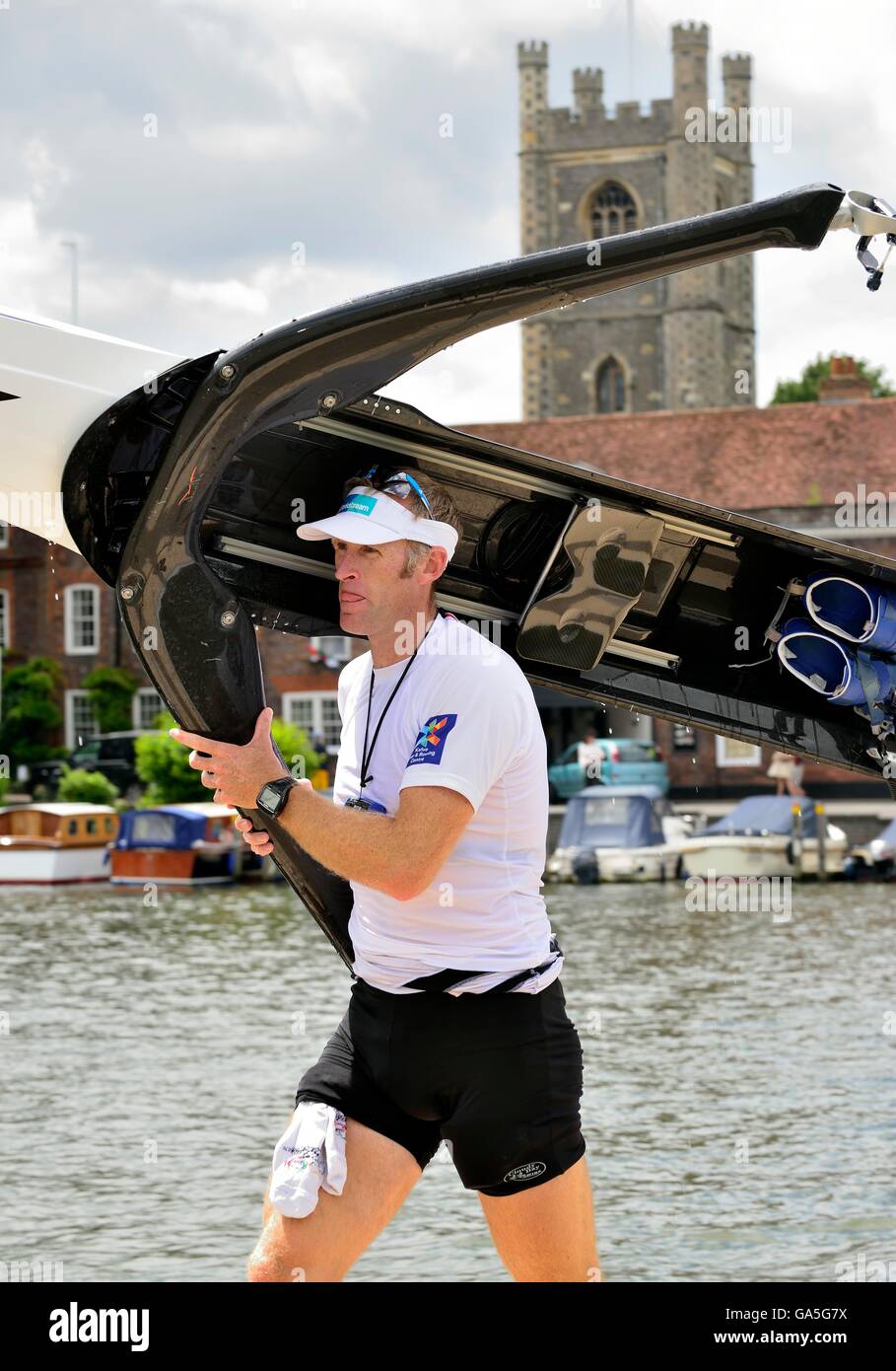 Henley-on-Thames, Regno Unito. 3 Luglio, 2016. Mahe Drysdale che termina la sua campagna su finali della giornata presso il Royal Henley Regatta in diamante skiff sfida. Il vincitore è stato Hannes Obreno del Belgio termina così Mahe è la possibilità di uguagliare MacKenzie Stuart il record di sei Diamond sfida Scull vince credito: Gary Blake/Alamy Live News Foto Stock