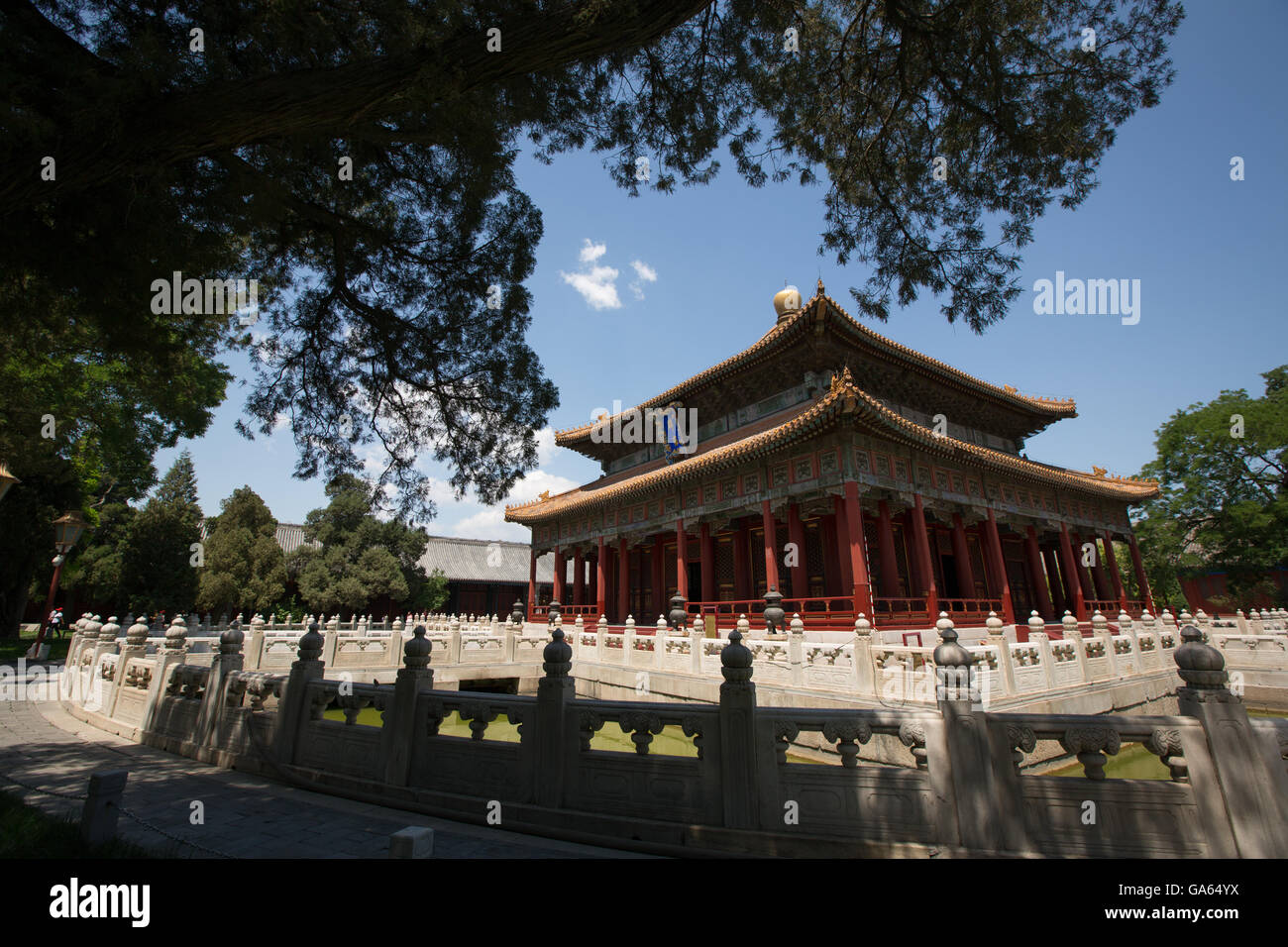 Tempio confuciano e Imperial College Museo, a Pechino, Cina Foto Stock