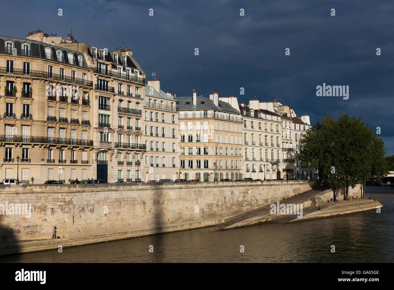 San Luis isola, Parigi, Ile-de-France, Francia Foto Stock