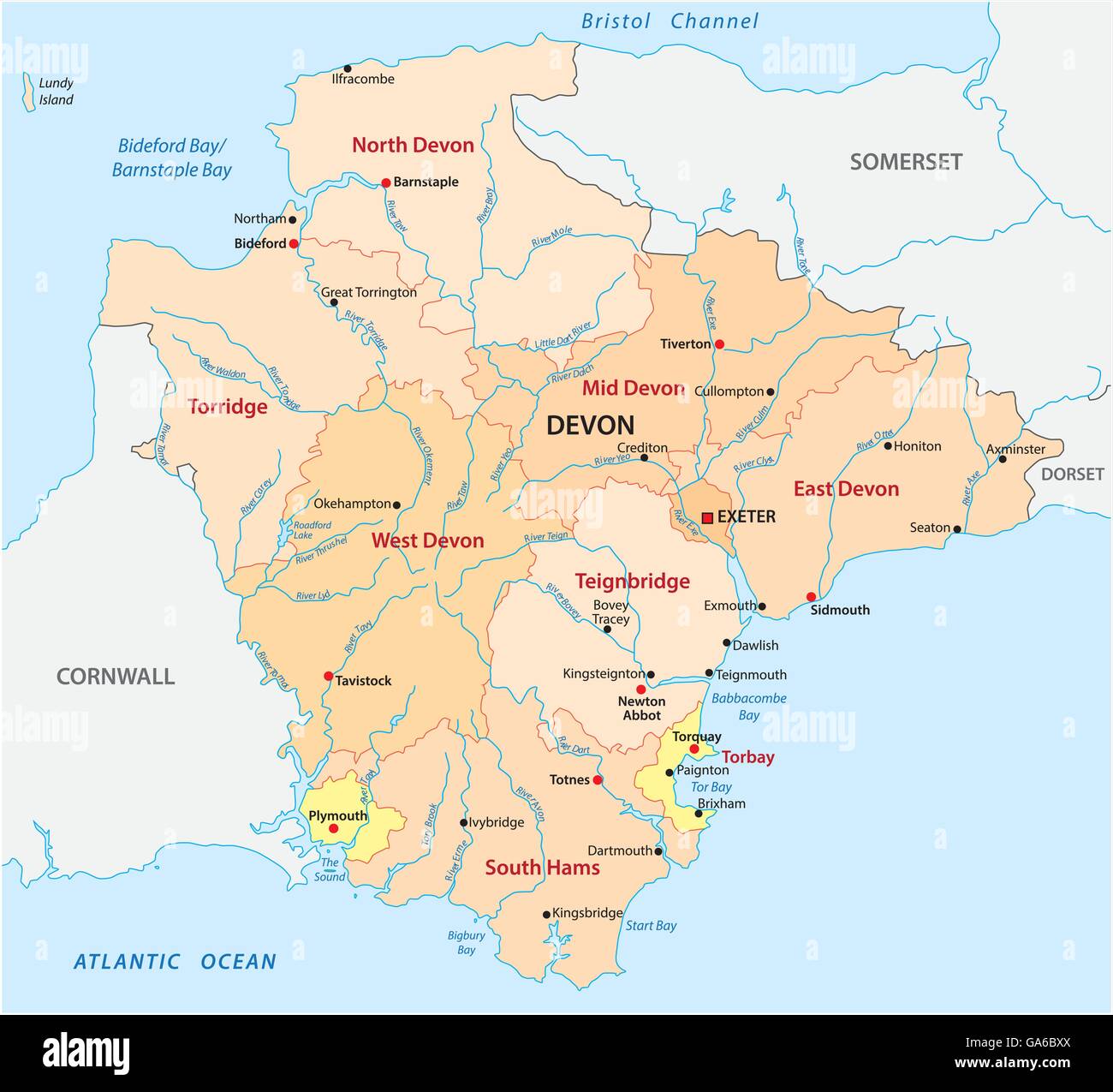 Devon County Wall Map Laminated - vrogue.co