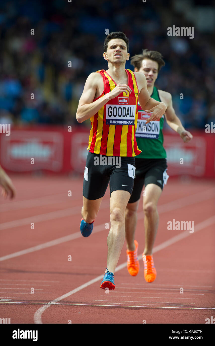 Birmingham, 25 giugno 2016, Paolo Goodall concorrenti negli uomini della 800m durante il giorno due del Campionato Britannico Birmingham A Foto Stock