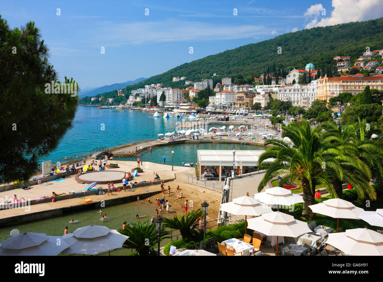 Città di Opatija in Croazia Foto Stock