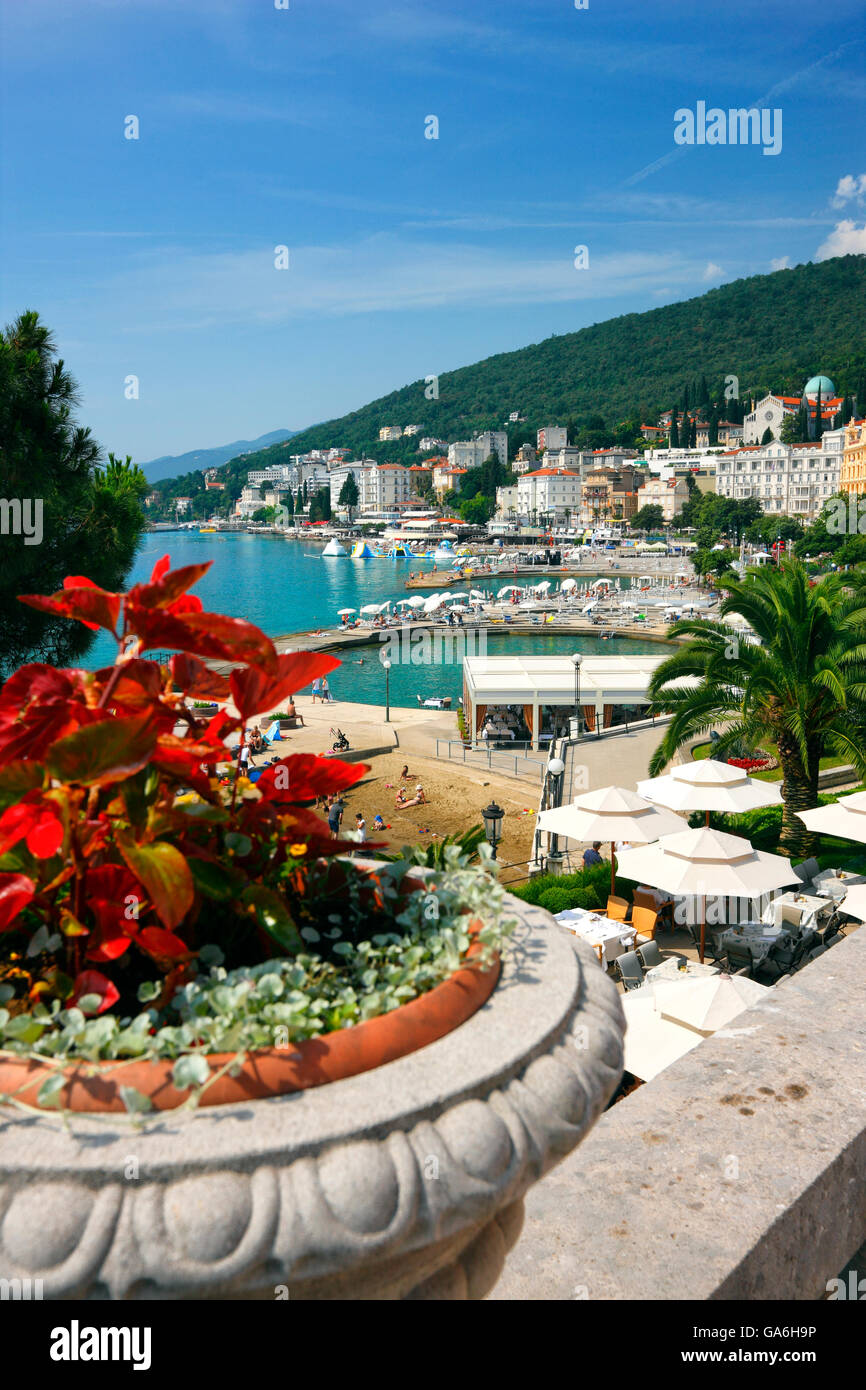 La città di Opatija in Croazia Foto Stock