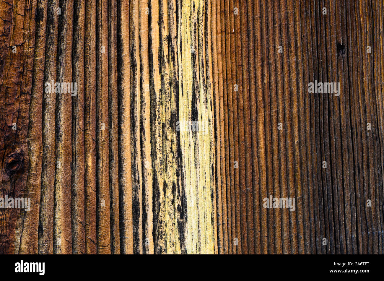 Vecchio legno stagionato texture di sfondo Foto Stock