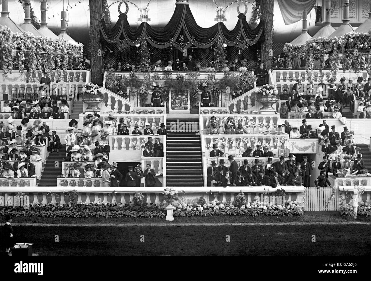 Una vista del Royal Box all'International Horse Show che si tiene ad Olympia. Foto Stock