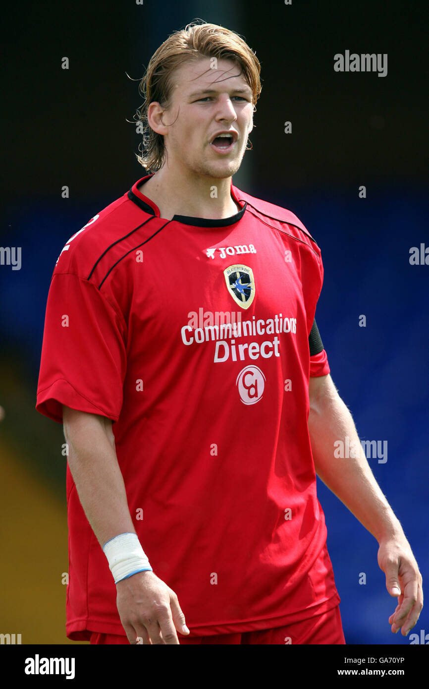 Calcio - amichevole - Stockport County v Cardiff City - Edgeley Park. Glenn Loovens della città di Cardiff Foto Stock