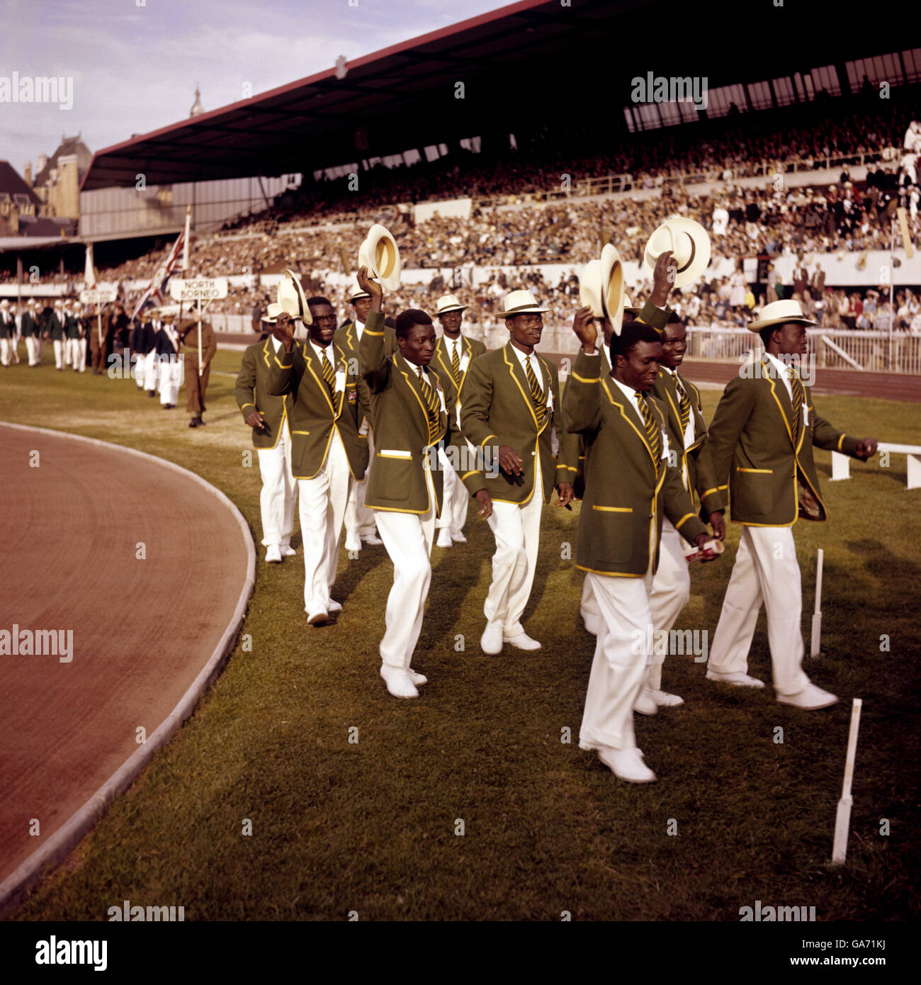 Atletica - sesto British Empire and Commonwealth Games - Cardiff Foto Stock