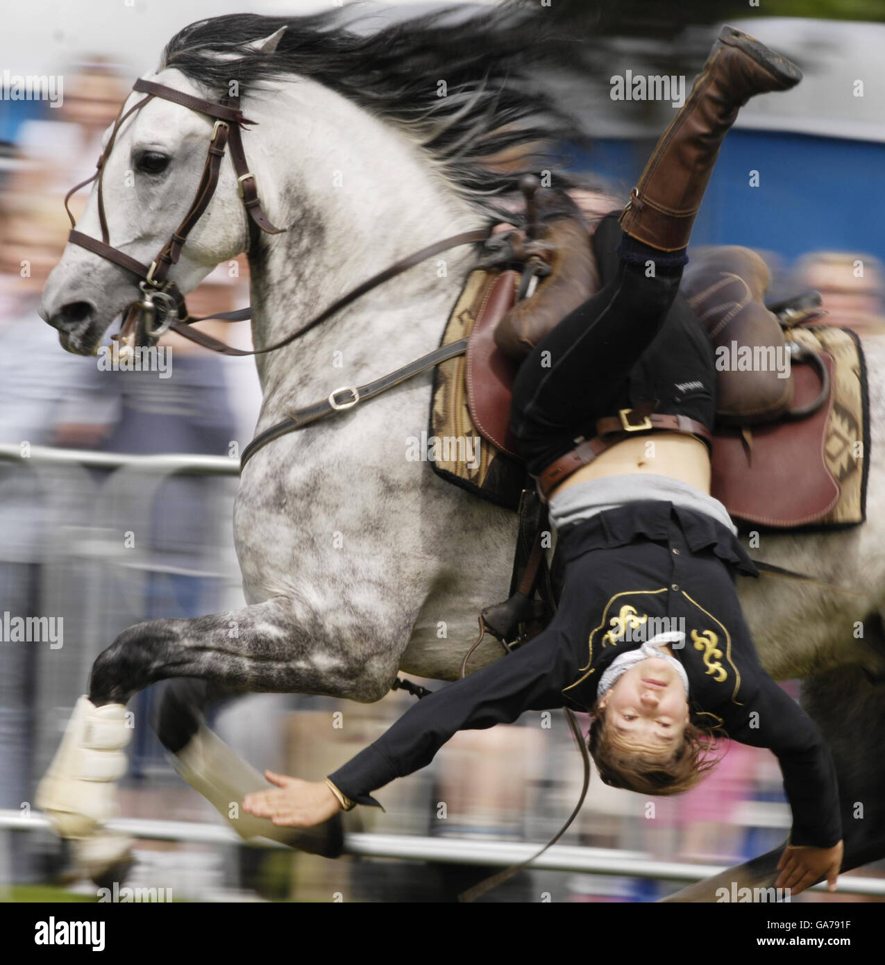 Il Cavaliere del Diavolo si esibisce durante il Glasgow Show 2007. Foto Stock