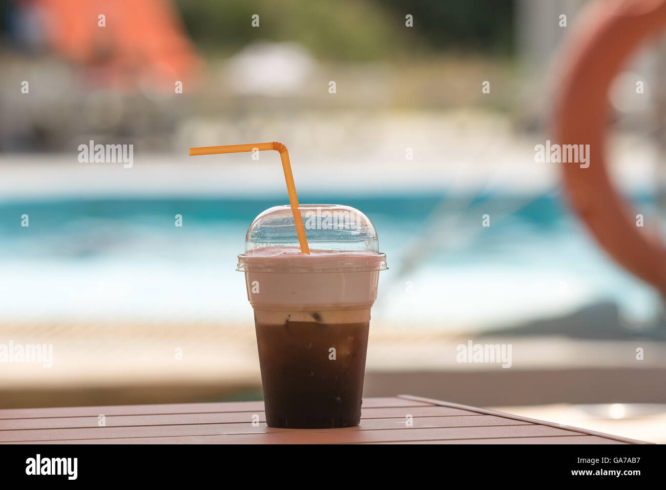 Pausa caffè per un tuffo. Foto Stock