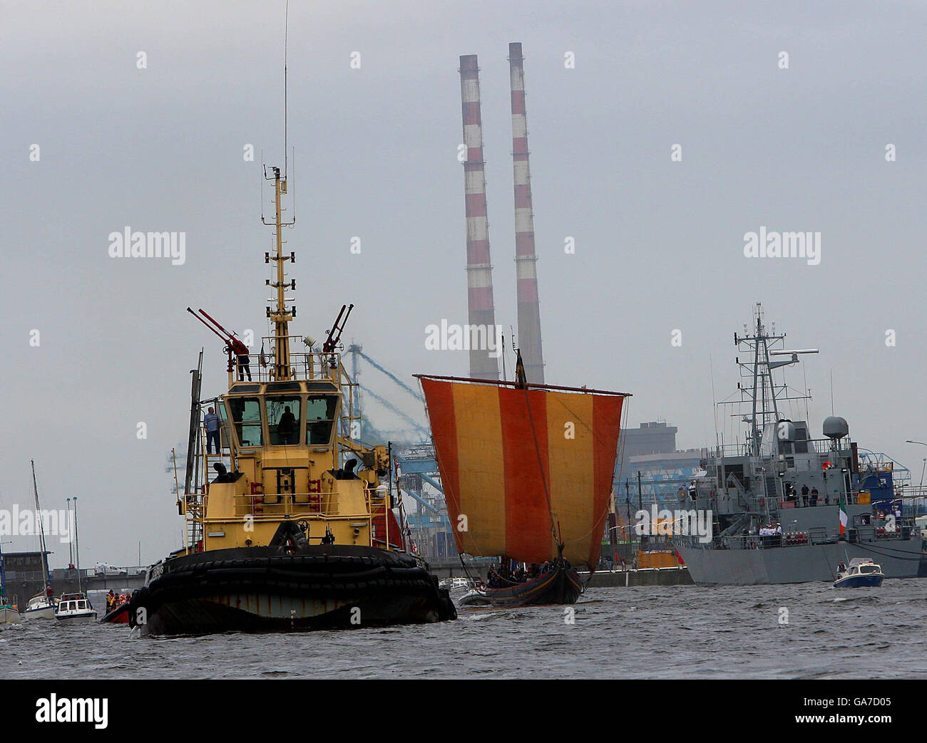 Replica della Nave Viking Foto Stock