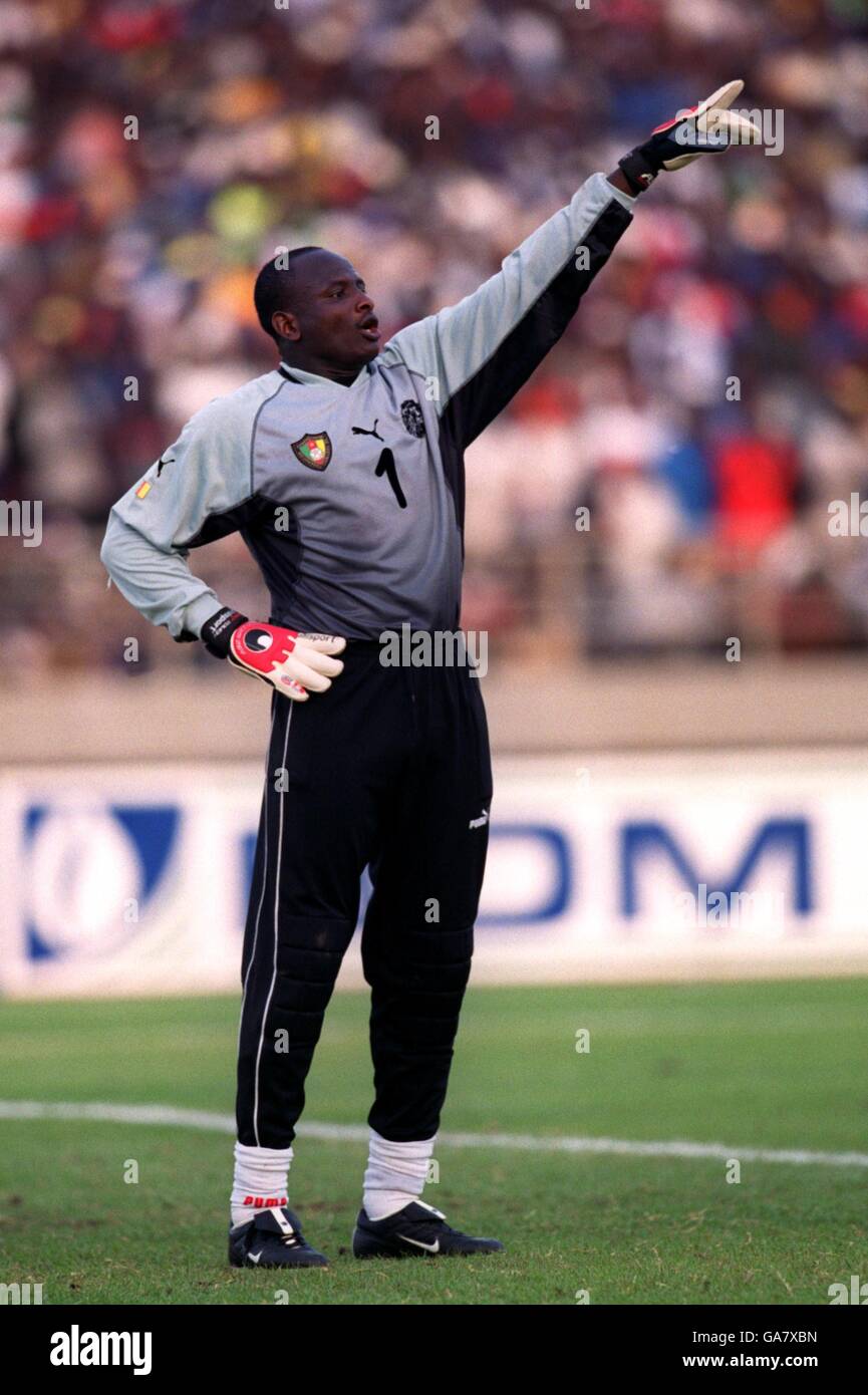 Calcio - Coppa delle Nazioni africane Mali 2002 - finale - Senegal / Camerun. Boukar Alioum, portiere del Camerun Foto Stock