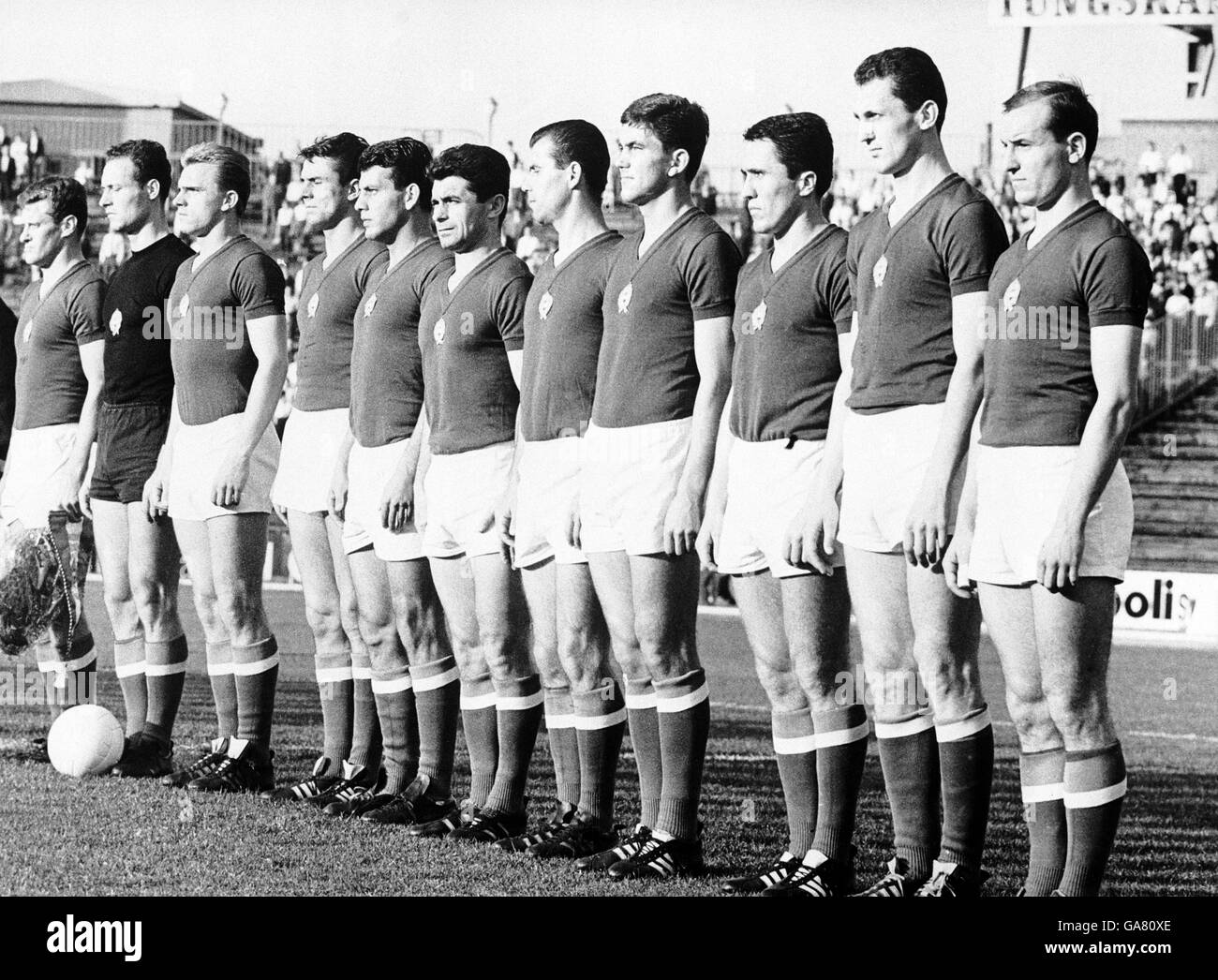 Calcio. La formazione del team ungherese Foto Stock