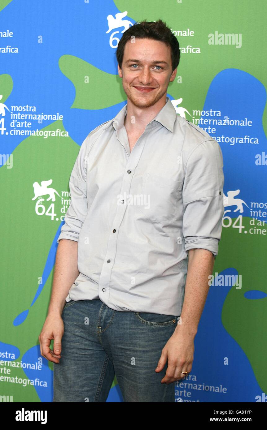 Festival del Cinema di Venezia - Fotocall dell'Espiazione. James McAvoy alla fotocall per il film Atonement al 64esimo Festival Internazionale del Cinema di Venezia. Foto Stock