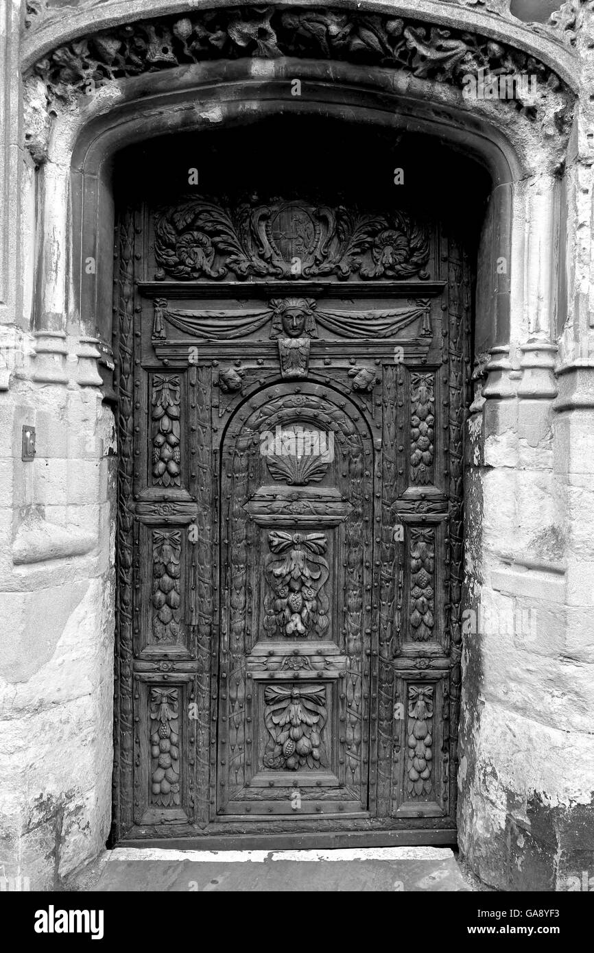 Christchurch Gate è l'entrata all'antica abbazia motivi dove la Cattedrale di Canterbury è trovato. Canterbury, Inghilterra. Foto Stock