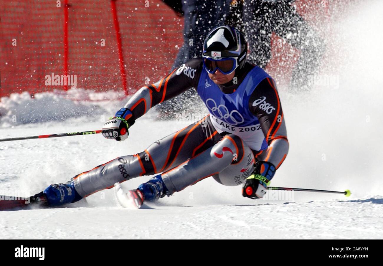 Olimpiadi invernali - Salt Lake City 2002 - Sci alpino - Slalom gigante maschile Foto Stock