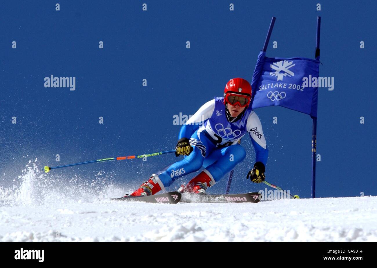 Olimpiadi invernali - Salt Lake City 2002 - Sci Allpine - Slalom gigante femminile. Silke Bachmann in Italia Foto Stock