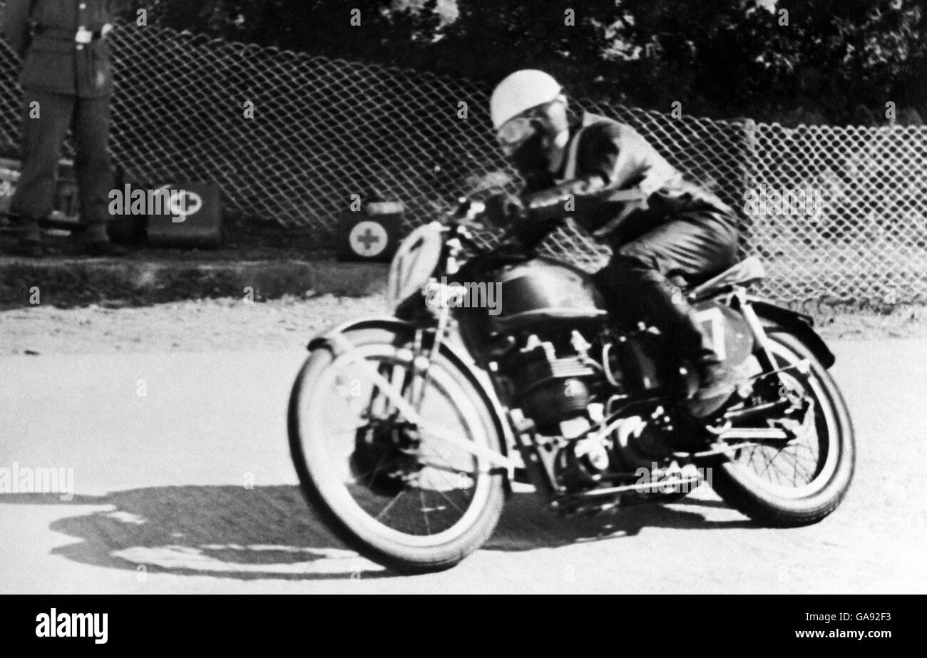 Motociclismo - Barcellona. Graham Leslie in azione Foto Stock