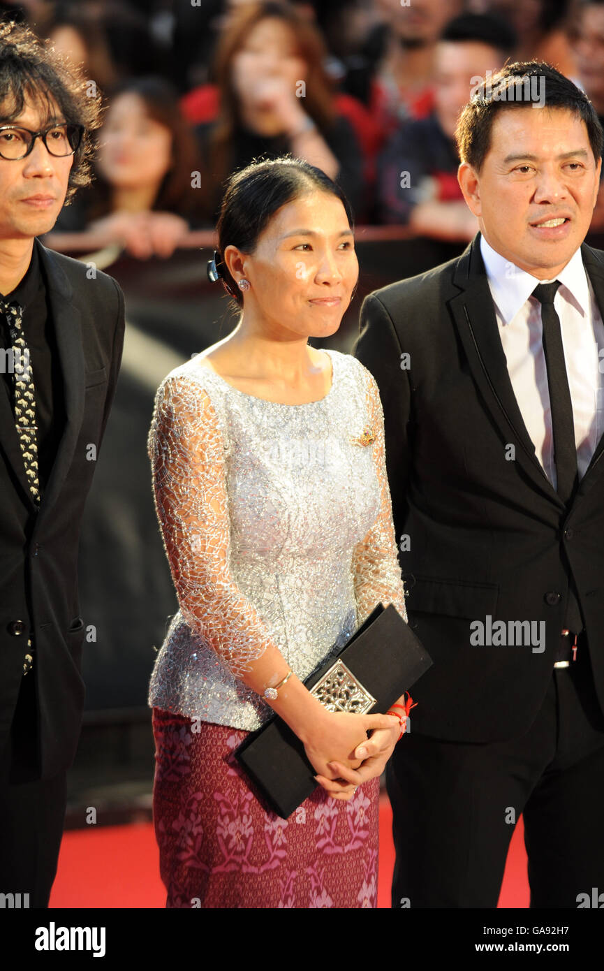 Cambogiano di film del regista Sotho Kulikar al ventottesimo Tokyo International Film Festival a Roppongi Hills il Ott 22 2015. Foto Stock