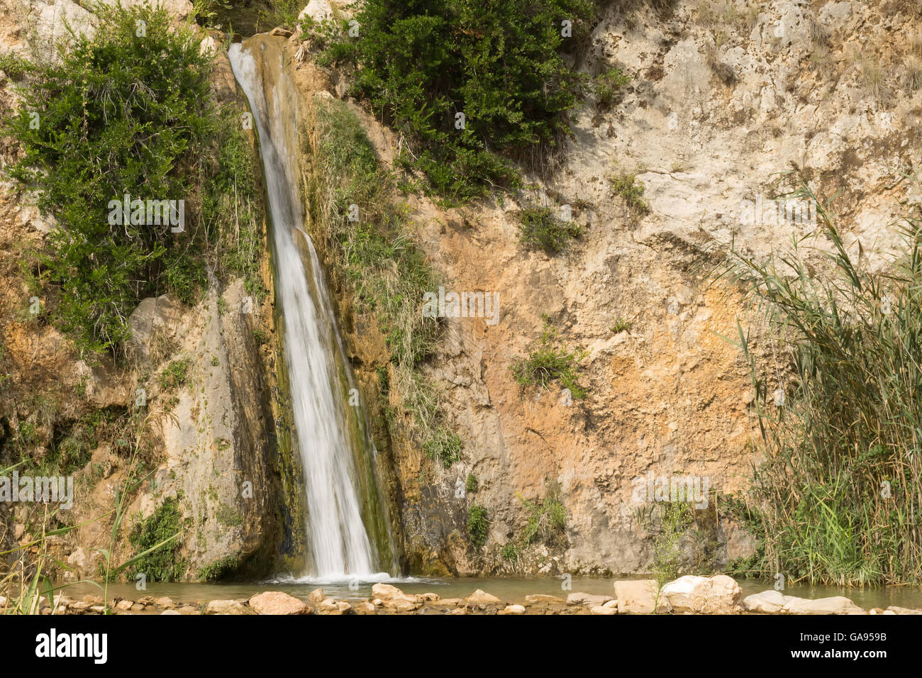 Pendeli la cascata in Grecia. Foto Stock