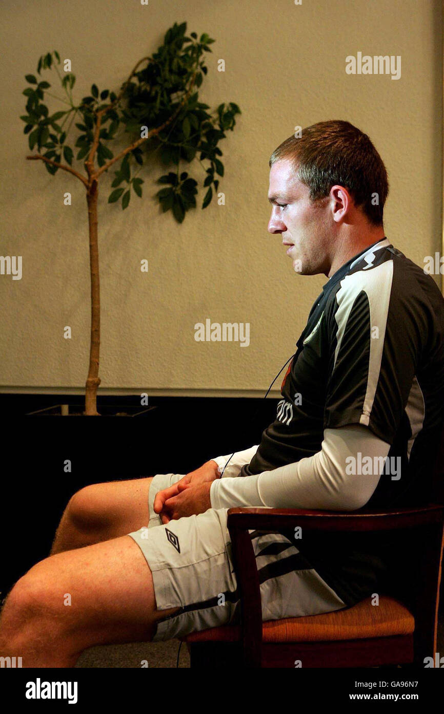 Soccer - UEFA campionato 2008 Qualifiche - Gruppo D - Repubblica di Irlanda - Formazione Strahov Stadium Foto Stock