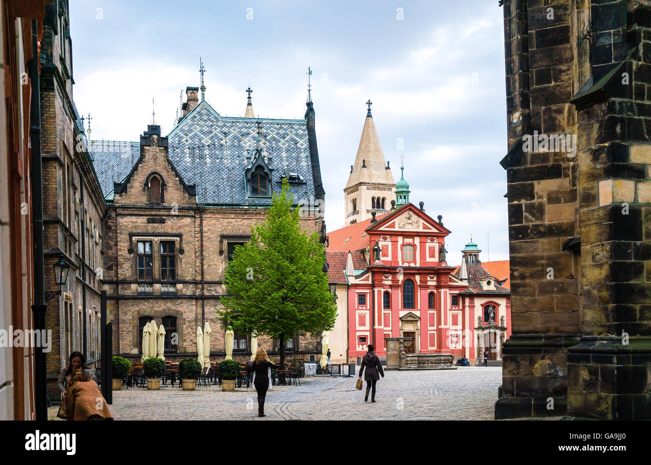 Basilica di San Giorgio e Praga Foto Stock