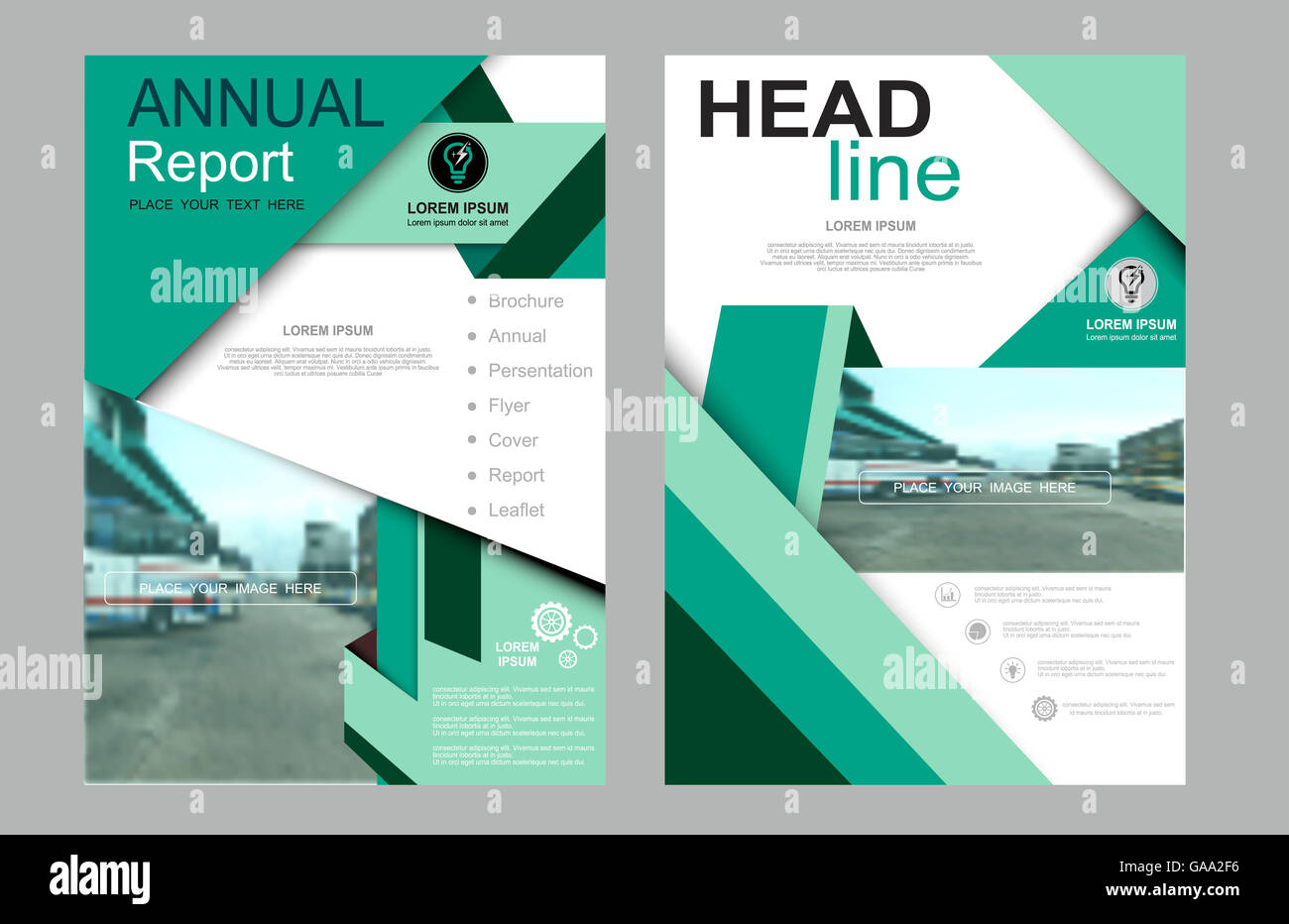 Coprire, design, annuale, layout opuscolo, prenota, annuncio, pagina, vettore, poster, depliant, booklet, vuoto, banner, business, annuncio pubblicitario, grafica Foto Stock