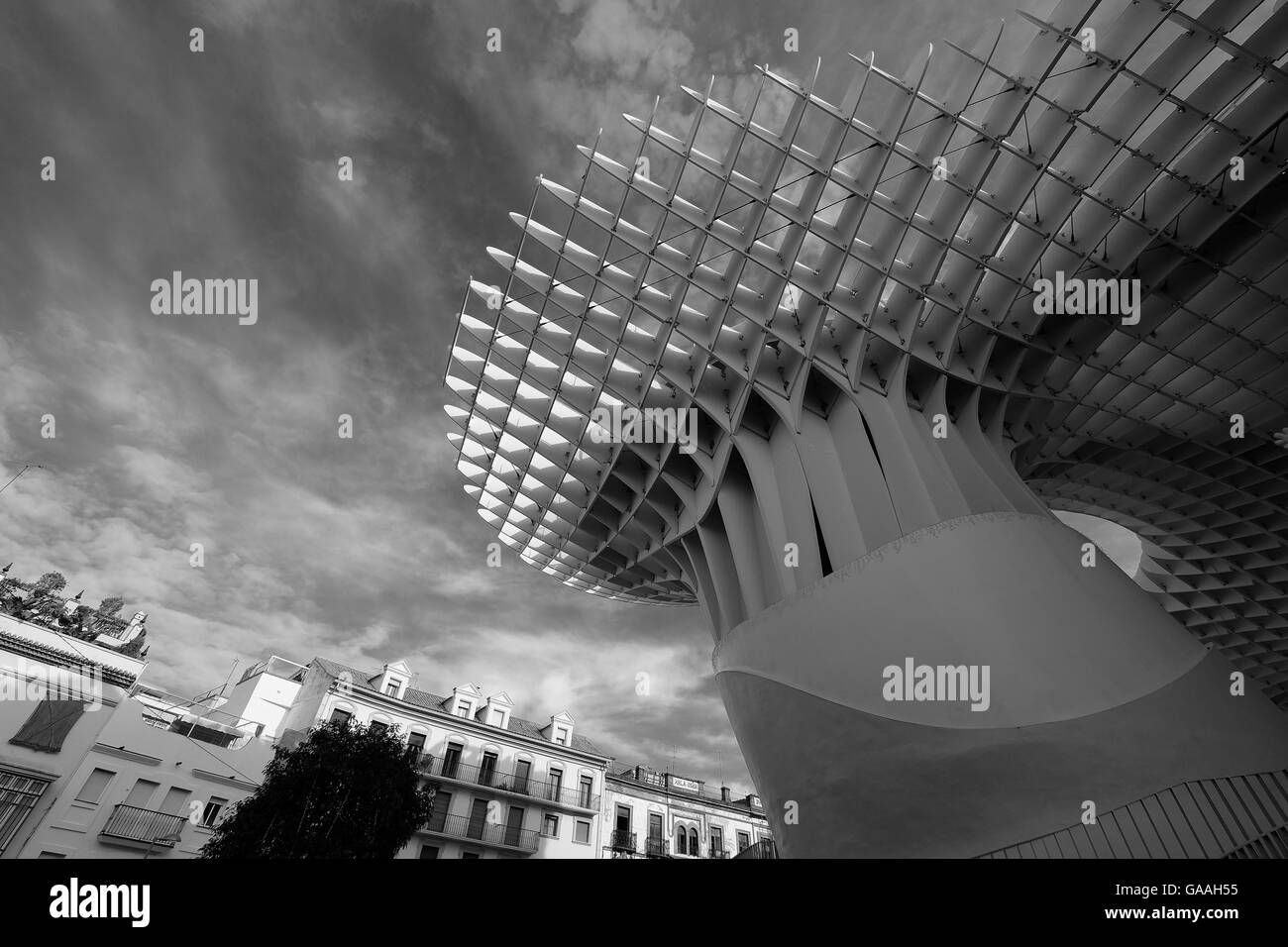 Metropol. Ombrellone edificio in Plaza de la Encarnación. Architetto Mayer J. Più grande struttura in legno nel mondo Foto Stock