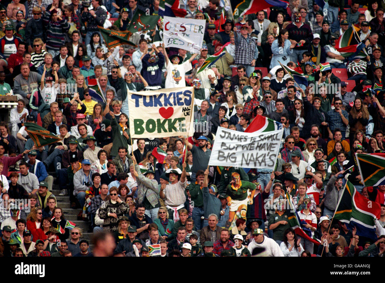 Il Rugby - Coppa del Mondo di Rugby 1995 - Sud Africa v Samoa occidentali -  Ellis Park di Johannesburg Foto stock - Alamy
