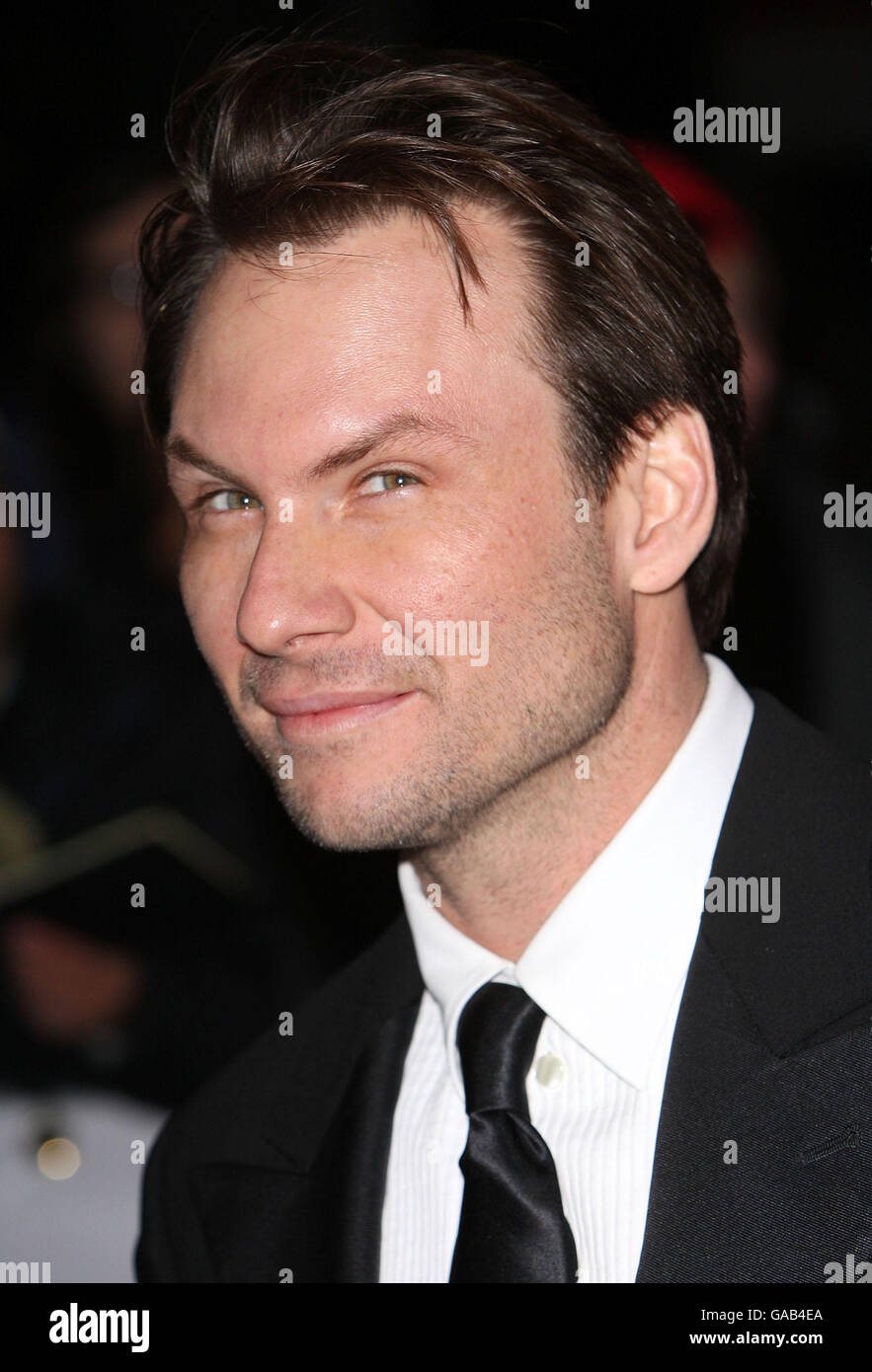 Christian Slater arriva per i National Movie Awards al Royal Festival Hall, nel centro di Londra. Foto Stock