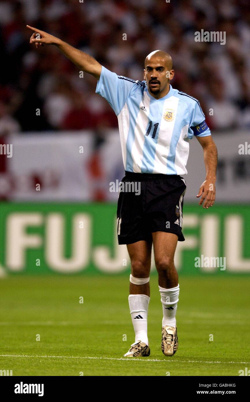Juan sebastian veron 2002 world cup immagini e fotografie stock ad