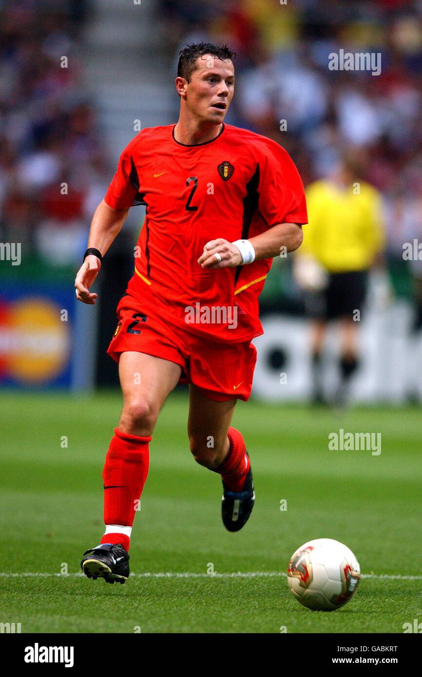 Calcio - Coppa del mondo FIFA 2002 - Gruppo H - Tunisia v Belgio. Eric Deflandre, Belgio Foto Stock