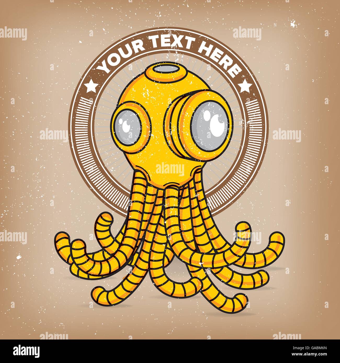 Octopus scuba logo robot Immagine e Vettoriale - Alamy